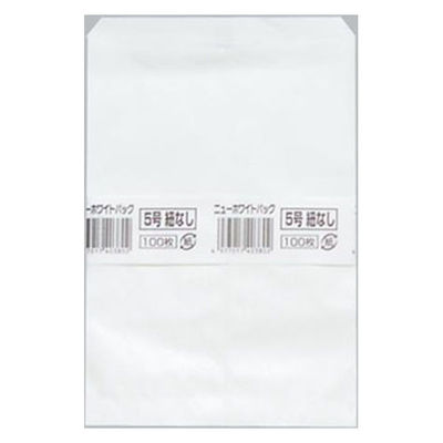 福助工業 惣菜向け平袋 ニューホワイトパック 5号 紐なし 00528539 1ケース(8000個(500個×16))（直送品）