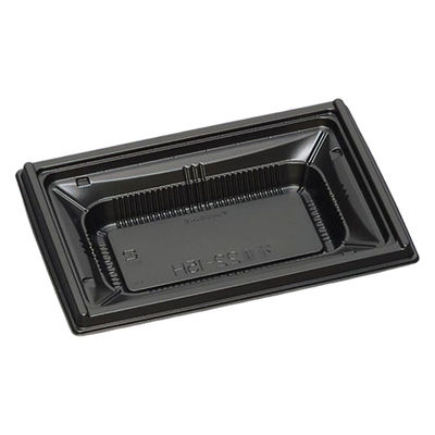 福助工業 弁当容器 箱重22-15H 黒 00613067 1ケース(900個(50個×18))（直送品）