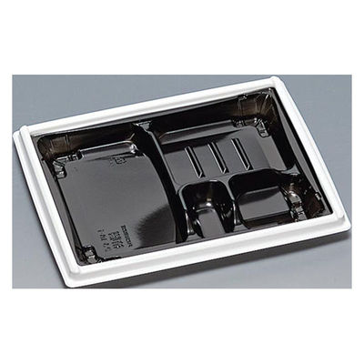 福助工業 弁当容器 箱膳23-18-1H 白内黒 00615662 1ケース(800個(50個×16))（直送品）