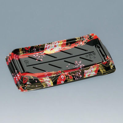 福助工業 寿司容器 夢舞台2-5H 藤扇 赤 00624643 1ケース(600個(50個×12))（直送品）