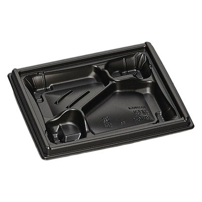 福助工業 弁当容器 箱膳19-16-1H 黒 00645422 1ケース(900個(50個×18))（直送品）