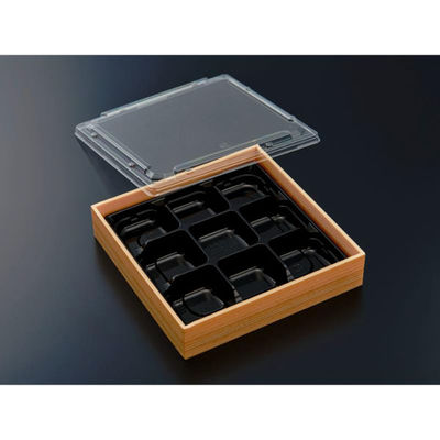 中央化学 折箱 CWA 20-20G深 黒-赤杉 (ボ) 00649563 1ケース(126個(14個×9))（直送品）