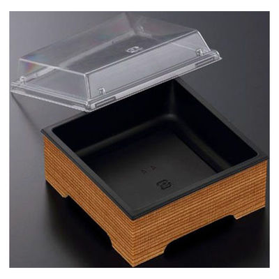 中央化学 折箱 CWH-角4.4足付 黒-たもん杉 (ボ) 00650890 1ケース(240個(20個×12))（直送品）