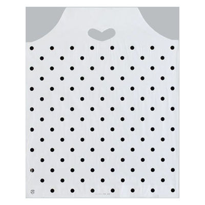 福助工業 ポリ手提袋 ハートバッグ 水玉 中 00661674 1ケース(1000個(100個×10))（直送品）