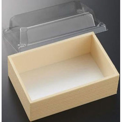 中央化学 折箱 AWD-128 関東杉 透明高蓋付 00691649 1ケース(200個(20個×10))（直送品）