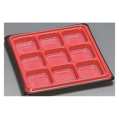 福助工業 弁当容器 FA-322H 黒内赤 00710547 1ケース(450個(50個×9))（直送品）