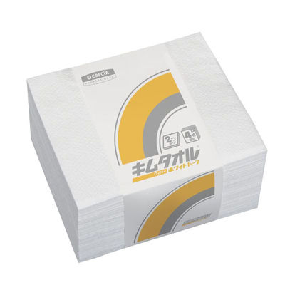 日本製紙クレシア 紙製ワイパー キムタオル ホワイト ハーフ 2つ折り 100枚 00759643 1ケース(24個(1個×24))（直送品）