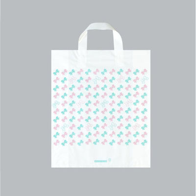 福助工業 ポリ手提袋 カルチャーバッグ カラーリボン 小 00762535 1ケース(500個(20個×25))（直送品）