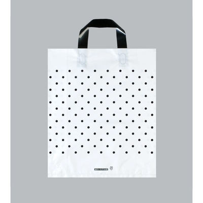 福助工業 ポリ手提袋 カルチャーバッグ 水玉(グレー) 小 00762546 1ケース(500個(20個×25))（直送品）