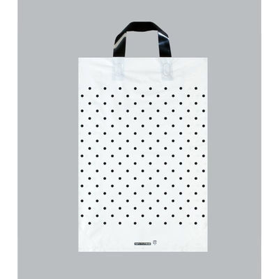 福助工業 ポリ手提袋 カルチャーバッグ 水玉(グレー) 中 00762547 1ケース(500個(20個×25))（直送品）
