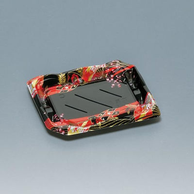 福助工業 寿司容器 花舞喜2-3H 輪彩赤 00762829 1ケース(800個(50個×16))（直送品）