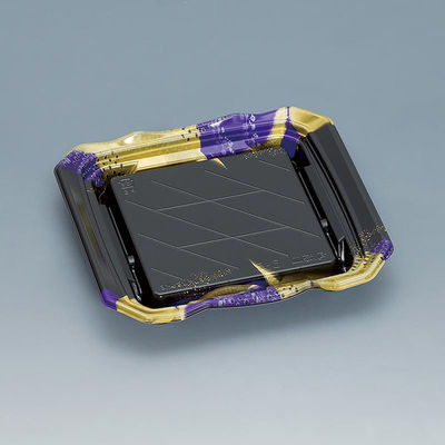 福助工業 寿司容器 旬海皿3-3H 月光紫 00762866 1ケース(400個(50個×8))（直送品）