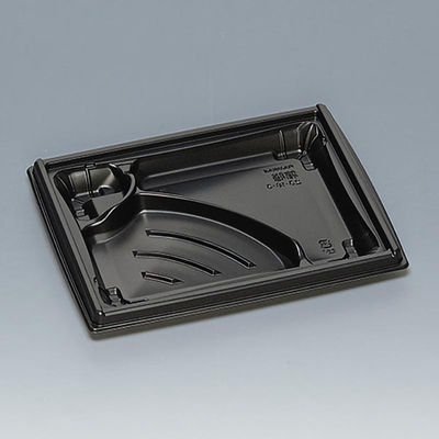 福助工業 弁当容器 箱膳23-18-3H 黒 00762889 1ケース(800個(50個×16))（直送品）