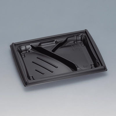 福助工業 弁当容器 箱膳23-18-4H 黒 00762896 1ケース(800個(50個×16))（直送品）