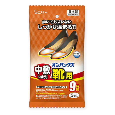 エステーPRO 使い捨てカイロ オンパックス 中敷つま先靴用 5P 00795041 1ケース(48個(1個×48))（直送品）