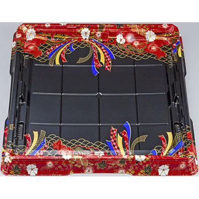 シーピー化成 寿司桶 CZハカマ桶4R 令華赤本体(B) 0126204068845 1ケース(160個(10個×16))（直送品）