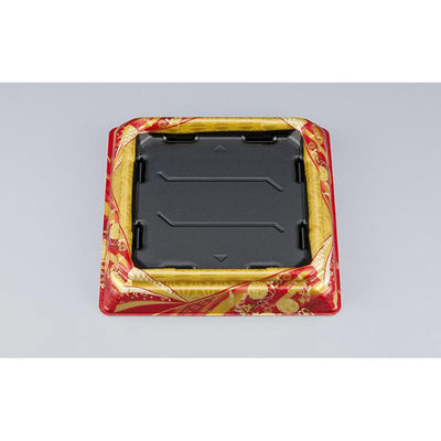 シーピー化成 寿司桶 SFNハカマ角桶33 京彩赤本体 031023300B385 1ケース(600個(50個×12))（直送品）