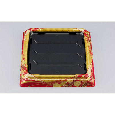 シーピー化成 寿司桶 SFNハカマ角桶44 京彩赤本体 031024400B385 1ケース(360個(30個×12))（直送品）