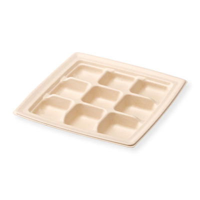 シンギ 軽食容器 SBT-パルプ9区切りトレイ 10332473 1ケース(400個(25個×16))（直送品）