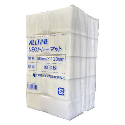 東京メディカル 食品シート NEOトレーマット 白 60mm×120mm 1561933 1ケース(16000個(1000個×16))（直送品）