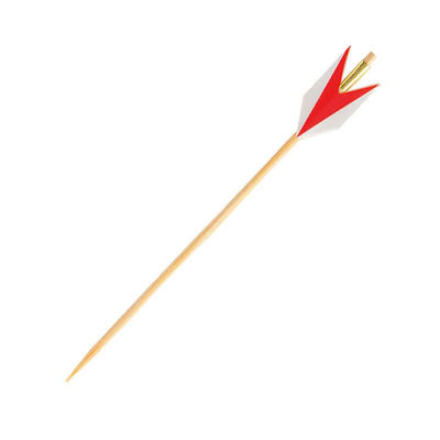 萬洋 竹串 矢羽根串(並・赤) 12cm 100本入 18264A 1ケース(1個)（直送品）