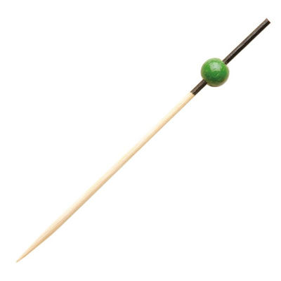 萬洋 竹串 珠かんざし串(緑) 7.5cm 100本入 18434A 1ケース(1個)（直送品）
