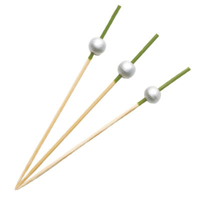 萬洋 竹串 珠かんざし串(銀) 9cm 100本入 18435D 1ケース(1個)（直送品）