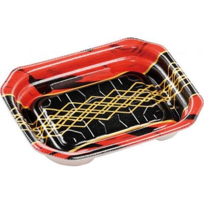 エフピコ 惣菜容器 MFPパシオ14-11 チア黒赤 4M007006 1ケース(1500個(50個×30))（直送品）