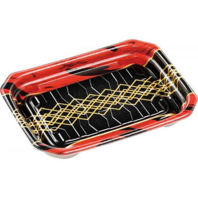 エフピコ 惣菜容器 MFPパシオ18-13 チア黒赤 4M007046 1ケース(900個(50個×18))（直送品）