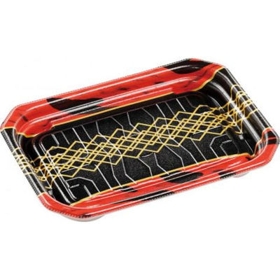 エフピコ 惣菜容器 MFPパシオ19-13 チア黒赤 4M007066 1ケース(800個(50個×16))（直送品）