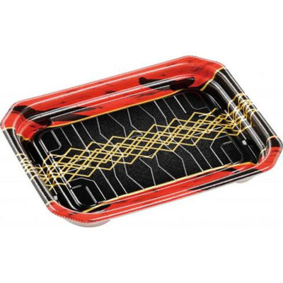 エフピコ 惣菜容器 MFPパシオ19-15 チア黒赤 4M007076 1ケース(800個(50個×16))（直送品）