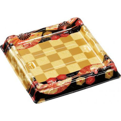 エフピコ 寿司桶 氷河桶21-21PT扇市松金 52012122 1ケース(400個(50個×8))（直送品）