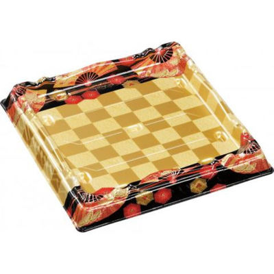 エフピコ 寿司桶 氷河桶26-26PT扇市松金 52012622 1ケース(240個(30個×8))（直送品）