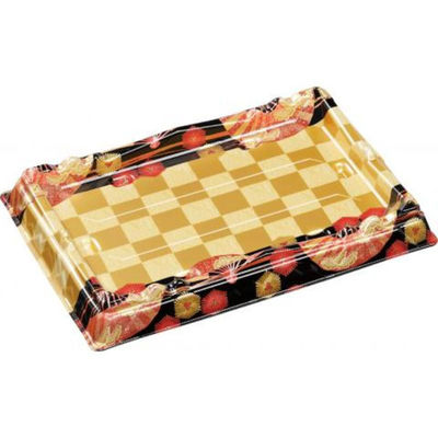 エフピコ 寿司桶 氷河桶30-20PT扇市松金 52013022 1ケース(240個(10個×24))（直送品）