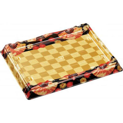 エフピコ 寿司桶 氷河桶33-25PT扇市松金 52013352 1ケース(200個(10個×20))（直送品）