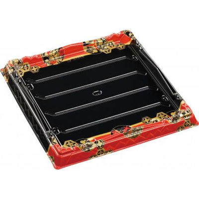 エフピコ 寿司桶 氷河桶34-34PT平安赤 52013433 1ケース(120個(10個×12))（直送品）