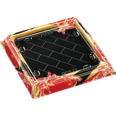 エフピコ 寿司桶 祝賀桶25-25 20貫PTおり姫赤 53632525 1ケース(240個(30個×8))（直送品）