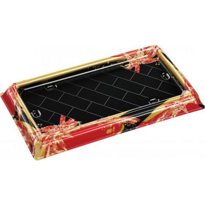 エフピコ 寿司桶 祝賀桶35-19 24貫PTおり姫赤 53633519 1ケース(200個(10個×20))（直送品）