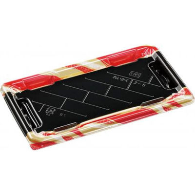 エフピコ 寿司容器 麗角 2-5 京みやび赤 54040205 1ケース(600個(50個×12))（直送品）