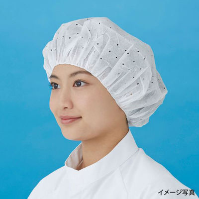 日本メディカルプロダクツ 不織布キャップ つくつく帽子 EL-12 M 白 6014300 1ケース(600個(100個×6))（直送品）