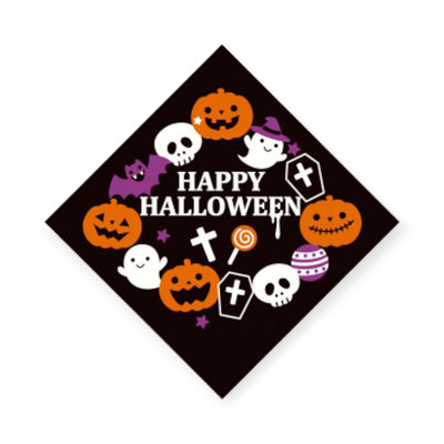 天満紙器 スウィーツ用品 XG260 ケーキピック ハロウィーンリース 6098155 1ケース(500個(100個×5))（直送品）