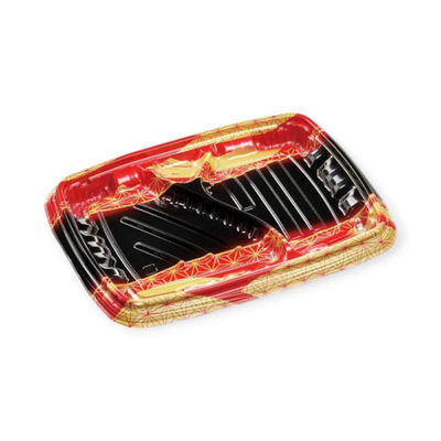 エフピコ 弁当容器 MSDレイア24-18-2 麻おり赤 7E012427 1ケース(600個(50個×12))（直送品）