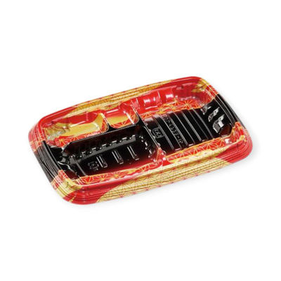 エフピコ 弁当容器 MSDレイア23-15-1 麻おり赤 7E012458 1ケース(600個(50個×12))（直送品）