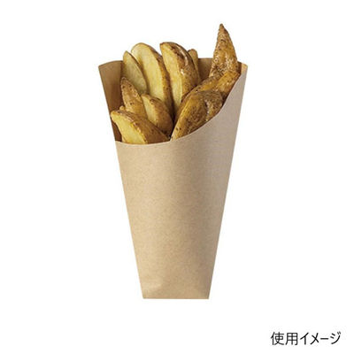 天満紙器 スナック袋 TSK05 ポテト03M無地 茶 8906507 1ケース(2000個(100個×20))（直送品）