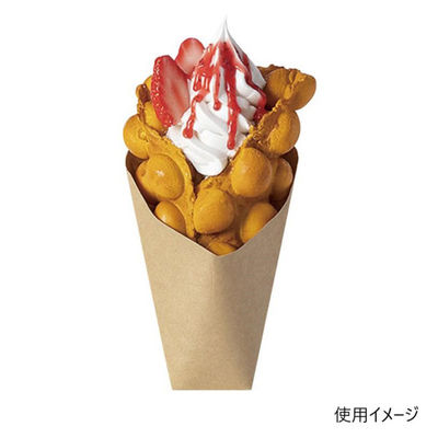 天満紙器 クレープ袋 TSK07 バブルワッフル袋-030 茶 8906523 1ケース(2000個(100個×20))（直送品）