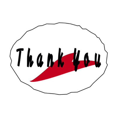 ヒカリ紙工 SMラベル2H-55(Thank you) H2H055 1ケース(500個(1個×500))（直送品）