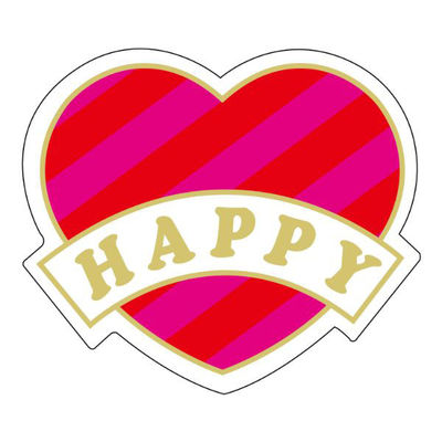 ヒカリ紙工 SMラベルK-9003(HAPPYハート型) HK9003 1ケース(500個(1個×500))（直送品）