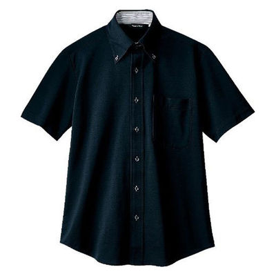 住商モンブラン ZK2712-1CB_4L ニットシャツ 兼用 半袖 黒 4L 1ケース(1個)（直送品）