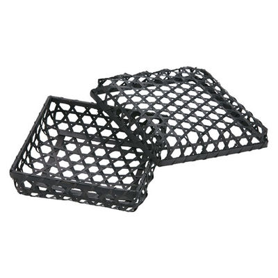 アサヒグリーン 竹かご 六ツ目正方フタ付(M)BK 3566 1ケース(90個(1個×90))（直送品）