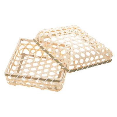 アサヒグリーン 竹かご 六ツ目正方フタ付(S)W 3564 1ケース(120個(1個×120))（直送品）